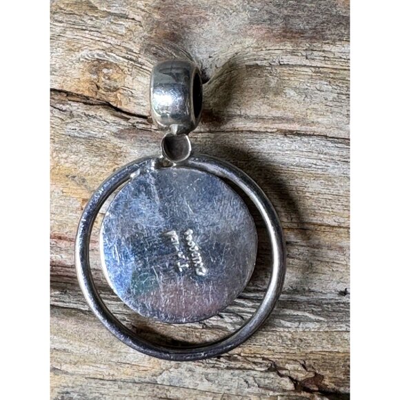 Sterling Silver Pendant With Abalone Centerpiece 20.18g - Picture 3 of 5